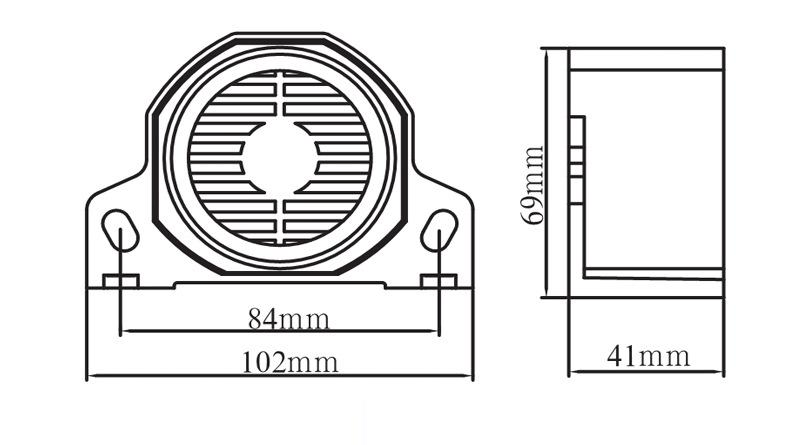Тяжелый звуковой сигнал обратного хода 107 дБ для спецтехники