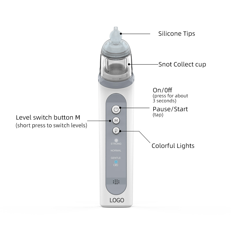 OEM/ODM Electric Baby Nasal Aspirator Food Grade Silicone Nose Vacuum Suction Device for Baby