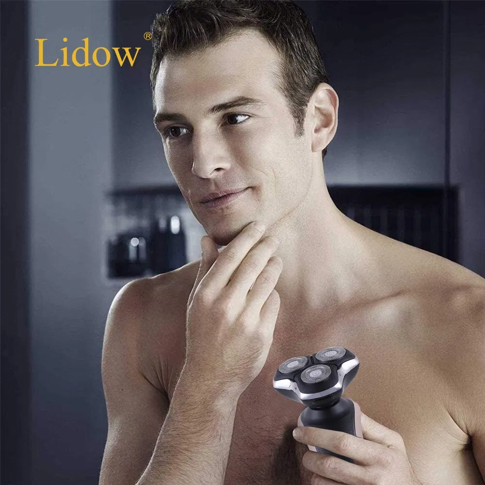 Rotary 3D Floating Rechargeable Waterproof Wet&Dry Electric Shaver for Men