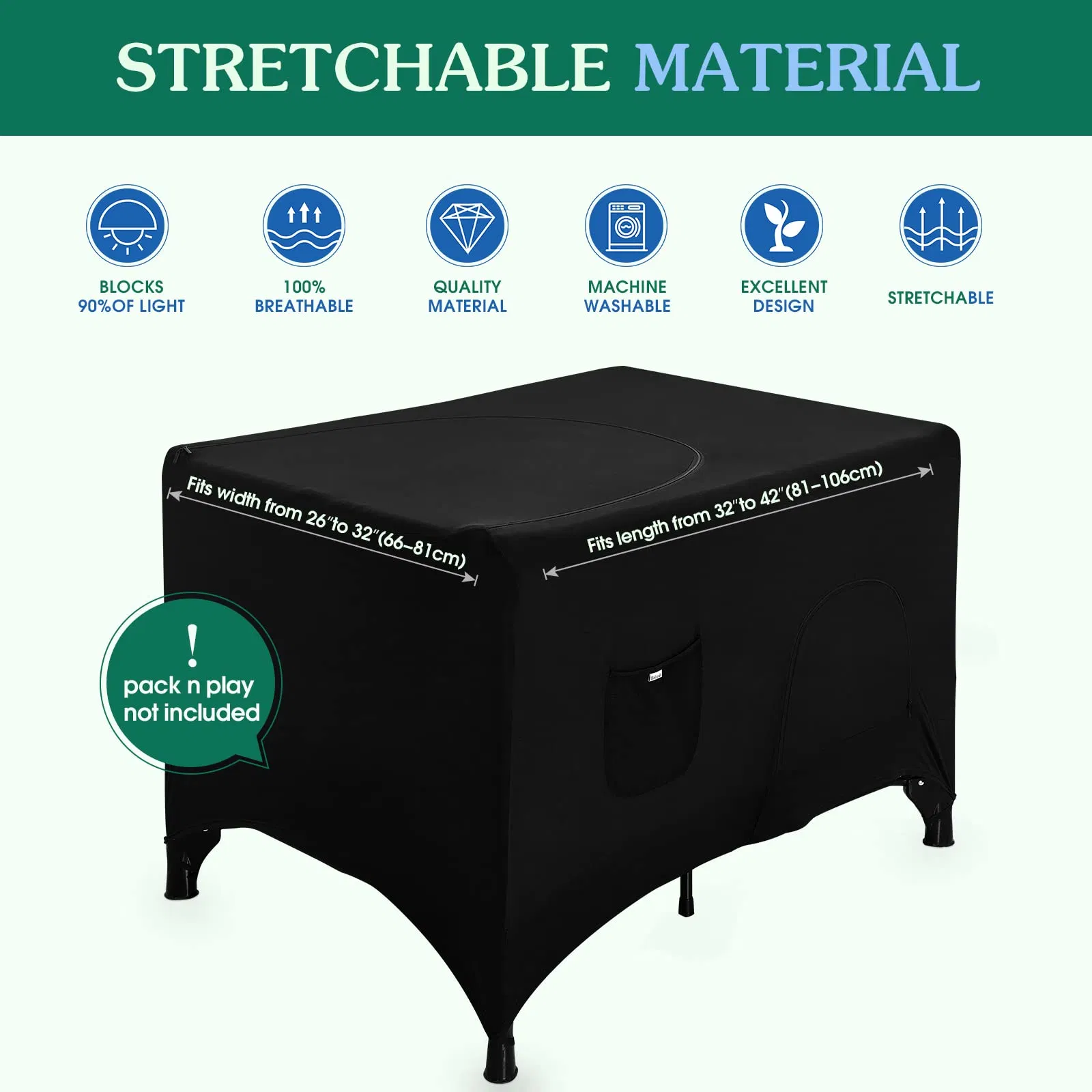 Baby Sleeping Tent Blackout Cover Baby Crib Tent Canopy Sleep Pod Mosquito Net