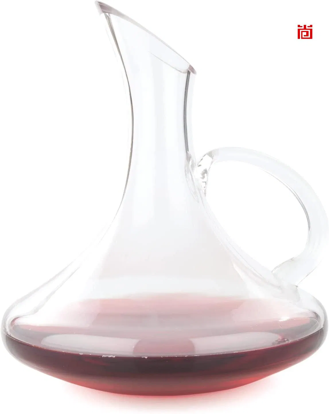 Hand Blown Glass Wine Decanter with Handle