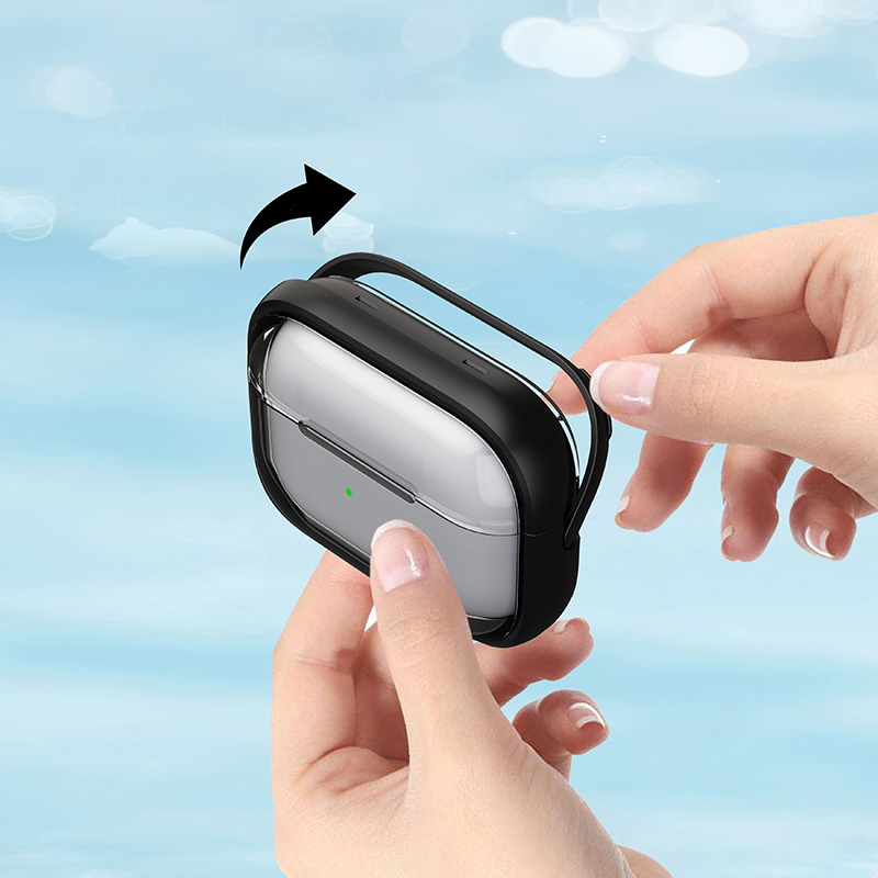 Чехол-брелок для AirPods 1/2/3/4 и PRO, прозрачный