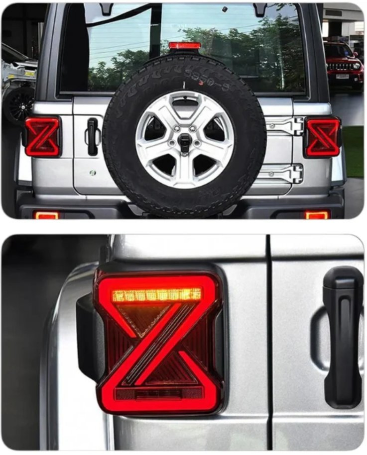 European Style 12V LED Tail Light for Jeep Wrangler JL (2018+) - Smoke Lens