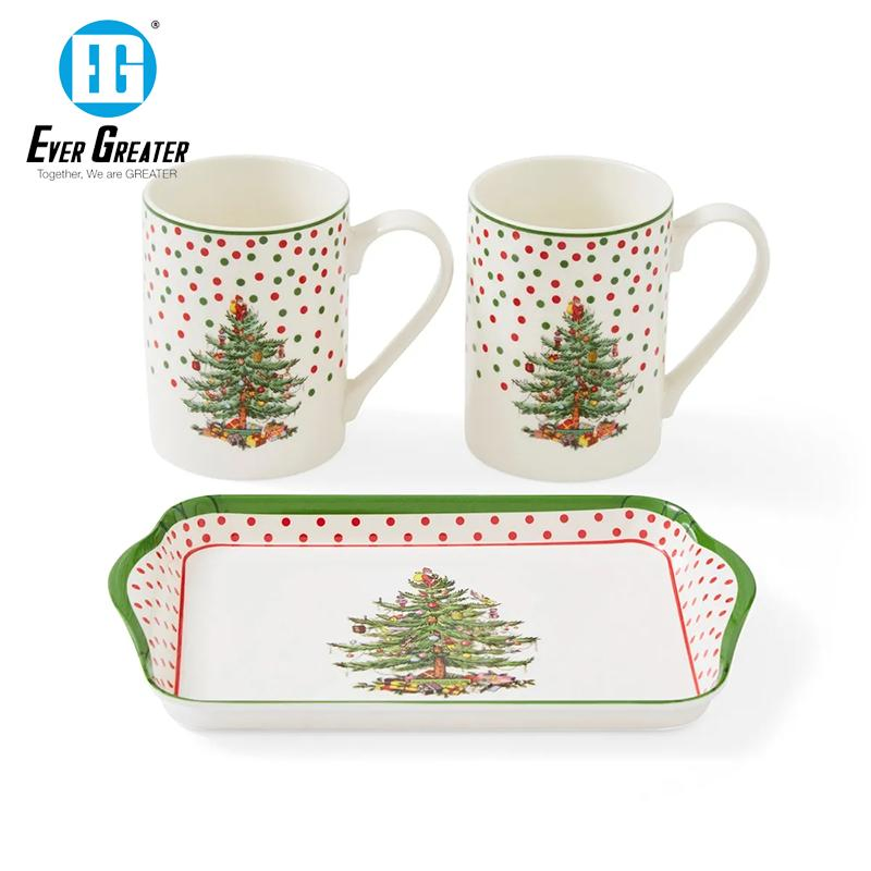 Персонализированная керамическая кружка с новогодним дизайном