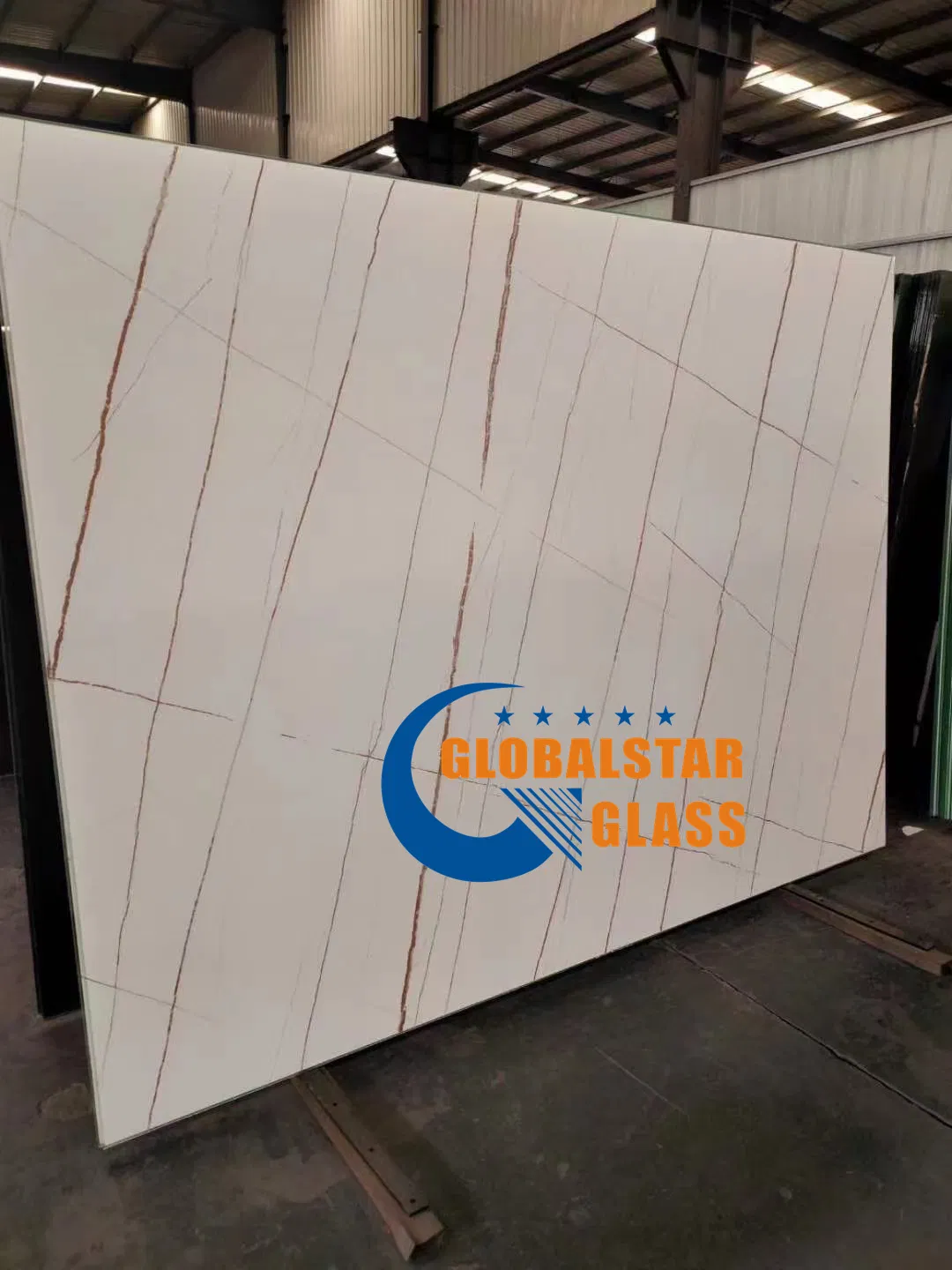 European Style Decorative Glass Temperable Marble Design Lacobel T Glass