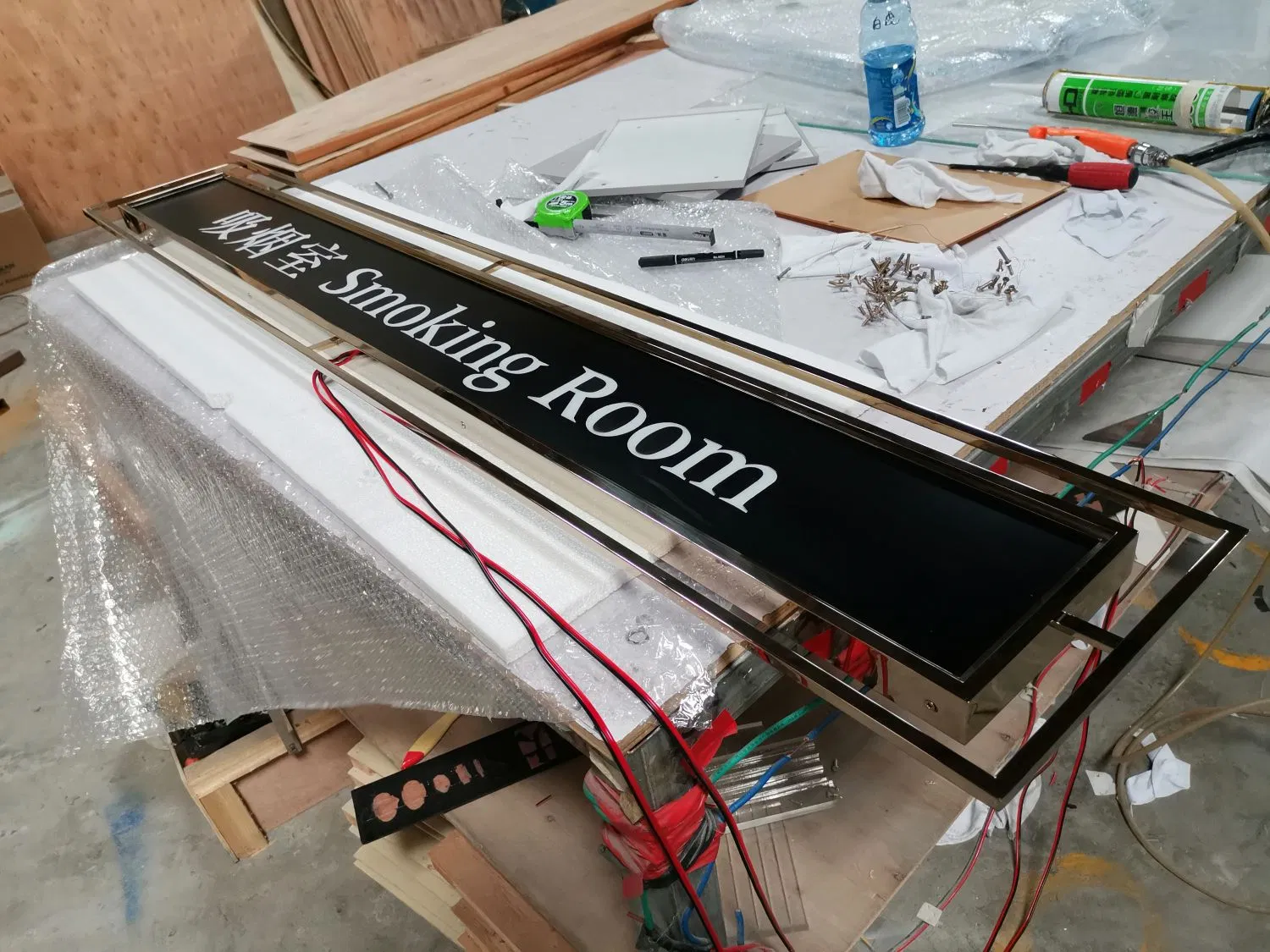 Hotel Smoking Room Sign Board 3D LED Sign