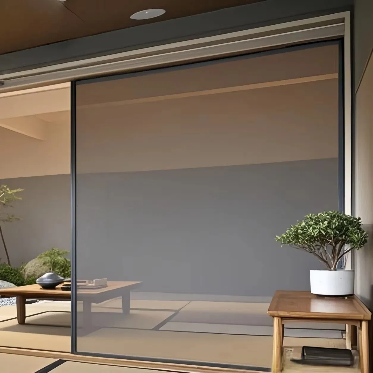 OEM Aluminum Frame Outdoor Shading Best Seller Remote Control Garden House Modern Zip Screen