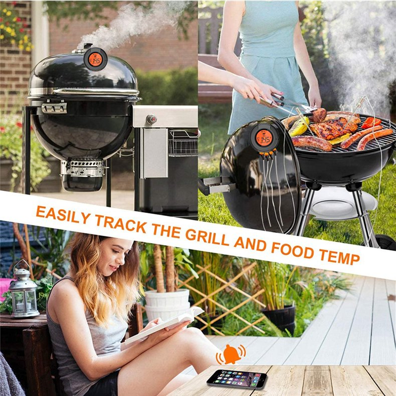 Outdoor Wireless Bluetooth BBQ Grill Thermometer