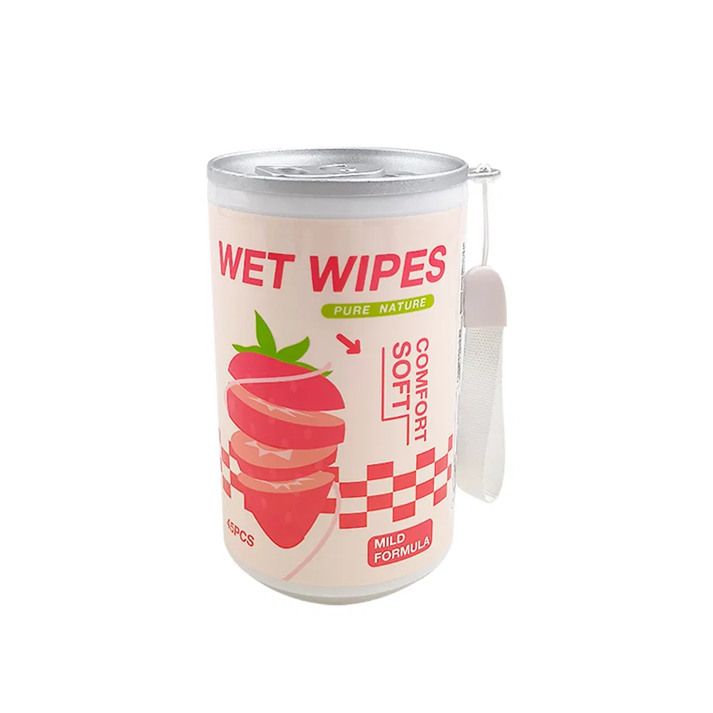 45PCS Mini Wet Wipe Pail with Keychain for Daily Carry Just Right Clean Anywhere