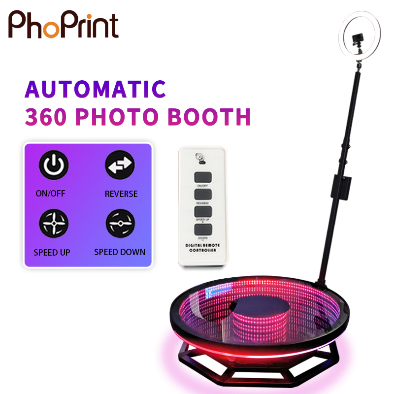 Automatic 100cm Spinner Photo Booth 360 Video Camera Bundle Selfie 360 Photo Booth