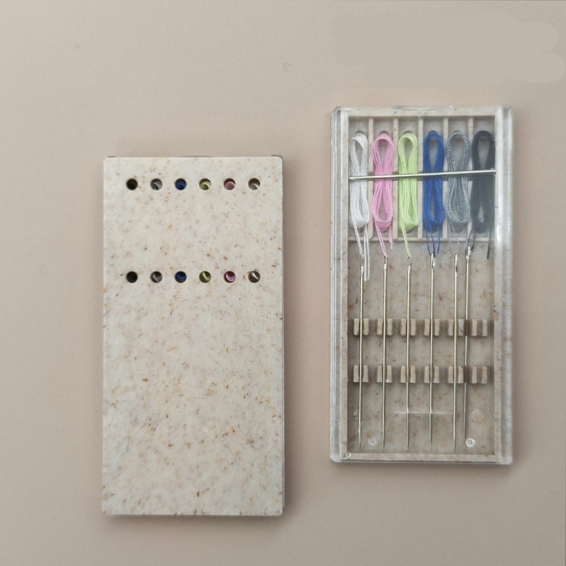 Custom Hotel Eco Friendly Portable Sewing Kit Straw Wheat Sewing Kit