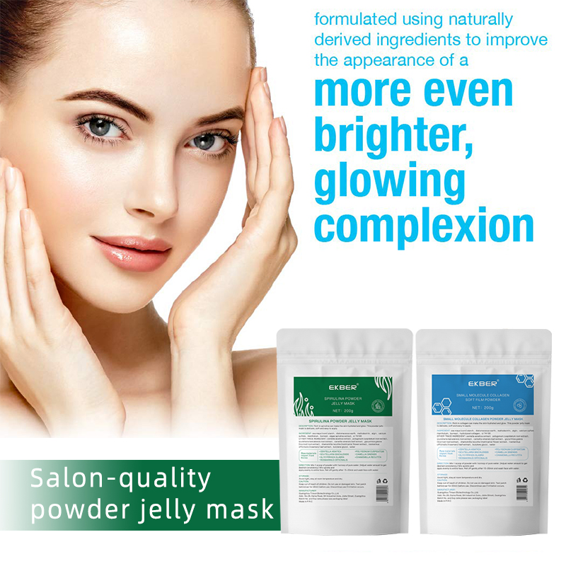 Tiktok Top Sale Algin Hydro Jelly Sleep Effective Replenish Water 200g Spirulina Small Molecule Collagen Powder Jelly Mask