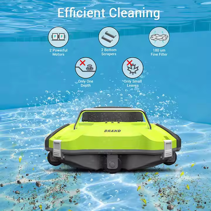 Glgw Wireless Pool Robot Vacuum Cleaner for Swimming Pool Cleaning