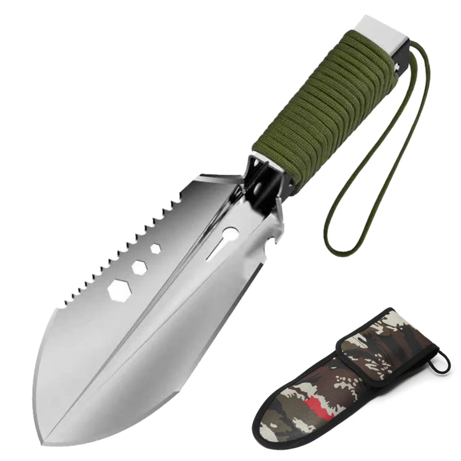 Outdoor Portable Mini Tree Planting Shovel Travel Camping Tools Garden Shovel Plate and Shovel Portable Stainless Steel Trowel