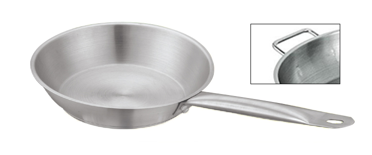 Hotel Kitchen Fast Food with Handle Stainless Steel Fry Pan