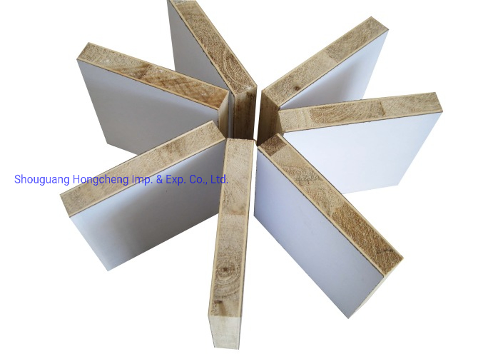 Wholesale 1220*2440 Good Quality 18mm E0 Glue Melamine Block Board/Blockboard