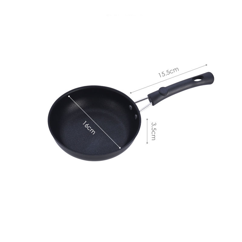 Nonstick Fry Pan Skillet Cookware Grantie Coating Black Medical Stone Omelette Pan