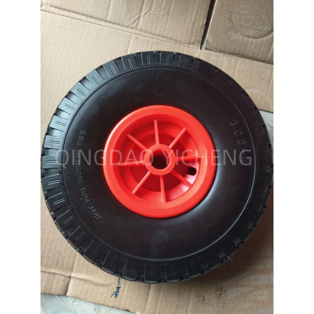 Hot Selling Wholesale Ball Bearing 10X3.00-4 Wheelbarrow Flat Free Wheels PU Foam Wheel for Wide Usage
