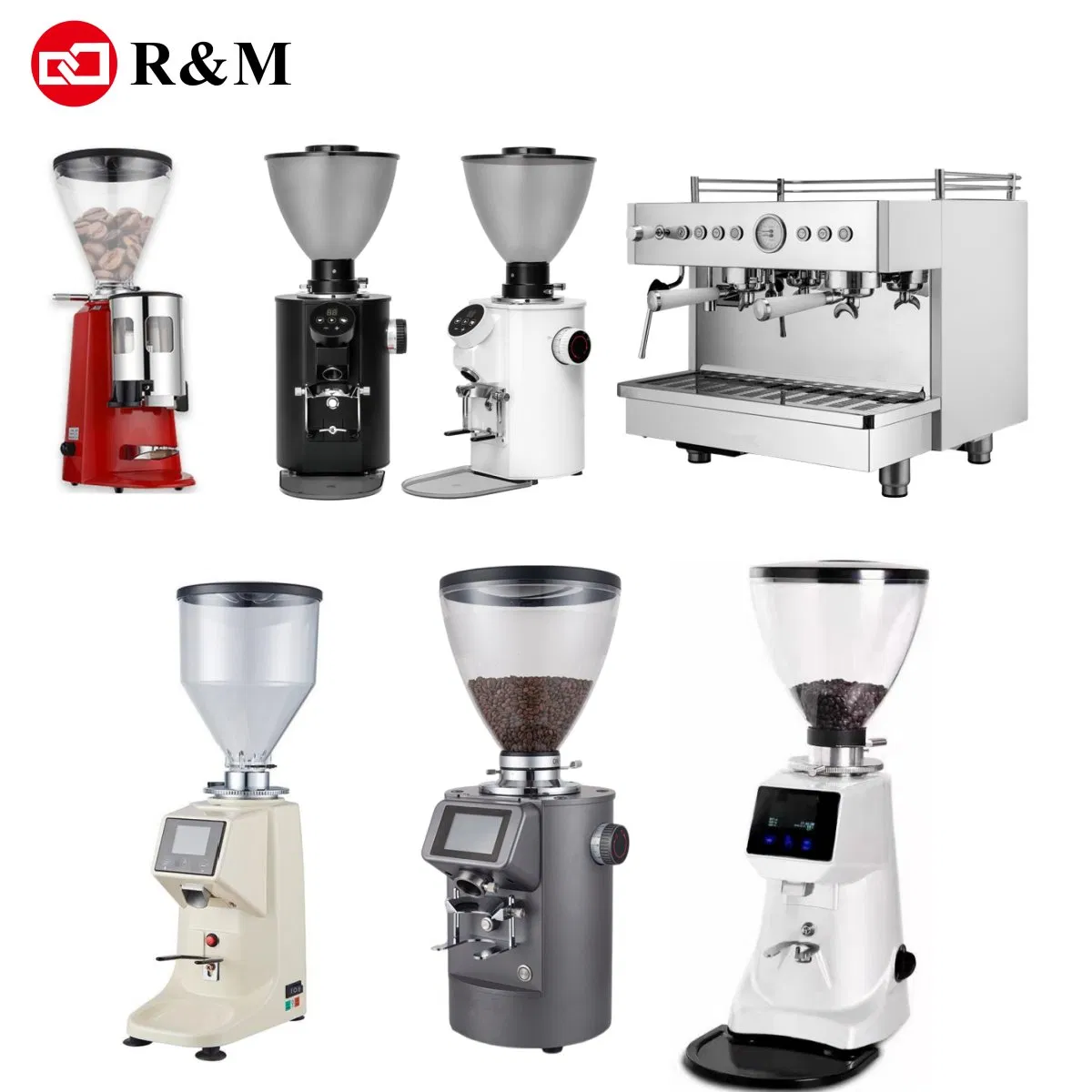 Commercial RM Industrial Portable Quiet Best Price Quality Best Espresso Flat Burr Molino De Cafe Coffee Bean Grinding Machine Mill Doser Maker for Sale Near Me