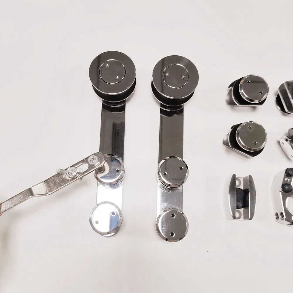 Stainless Steel 304 Glass Sliding Door Roller Fitting Set for Office Room