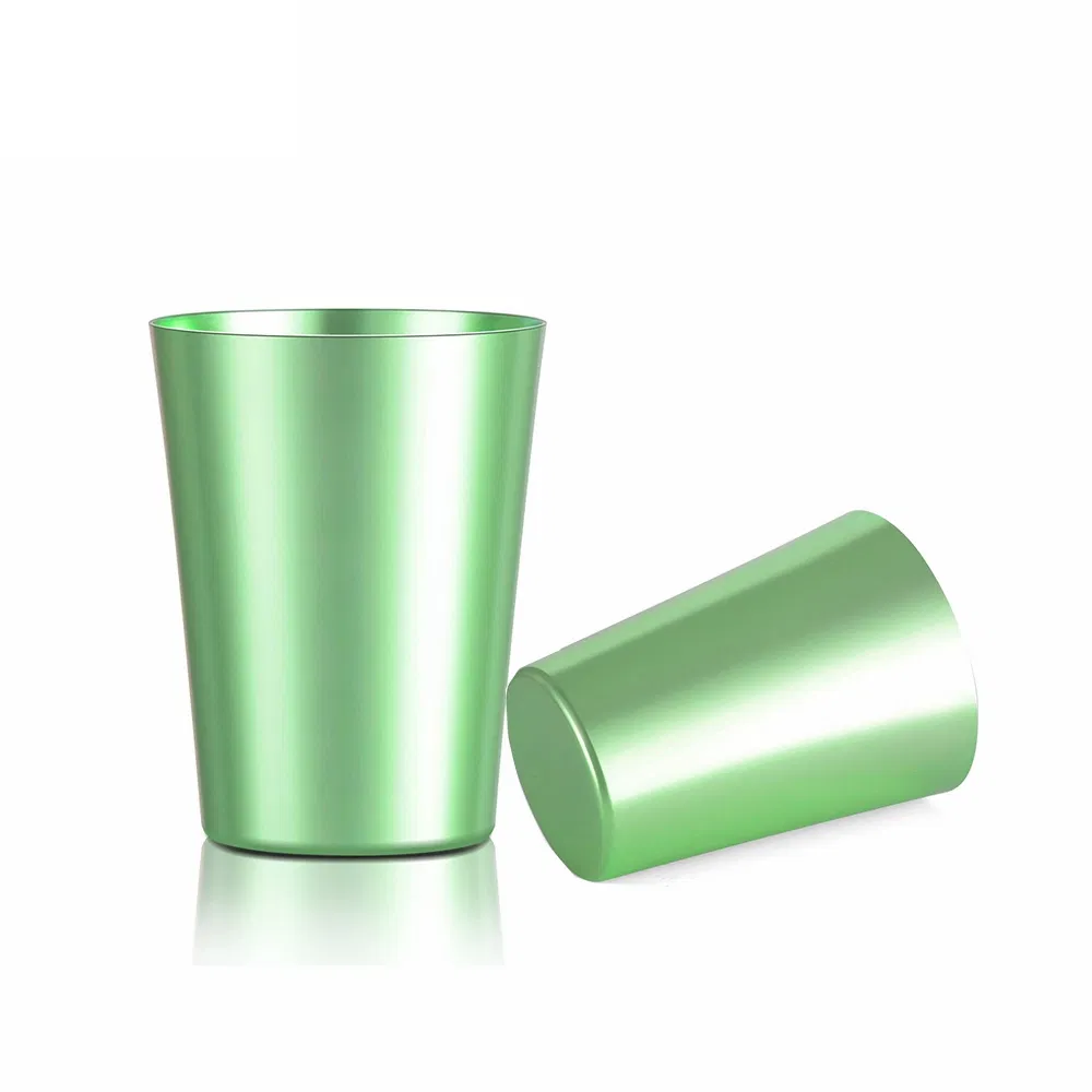 Green Aluminum Cup Wholesale Custom Reusable Colorful Aluminum Tumblers Beer Cup