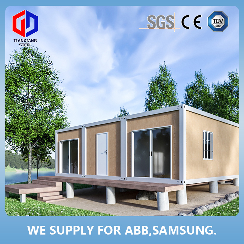 New Design Luxury Expandable Container House Prefab Container Shop with Balcony for Wholesale