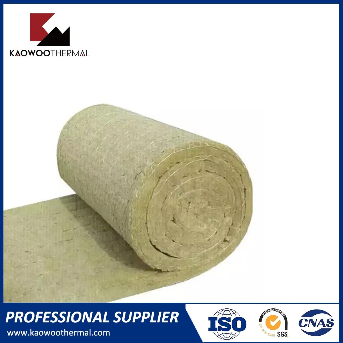 Building Material Noise Reduction Rockwool Blanket Both Sides with Aluminum Foil