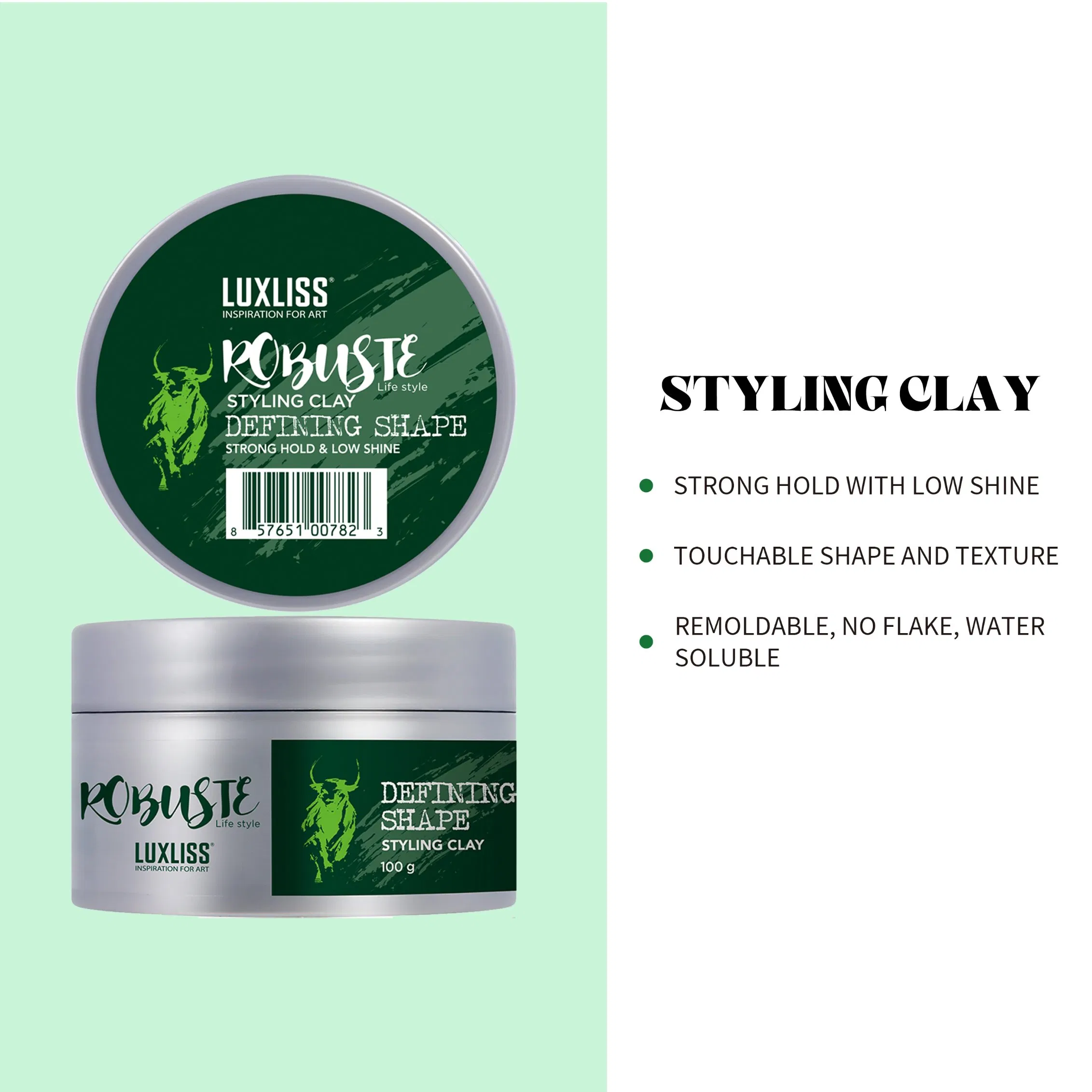 Luxliss Private Label Hair Styling Paste Men Clay Fashion Style Hair Care