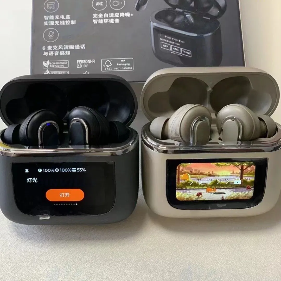 Беспроводные наушники True Wireless с сенсорным LED-экраном