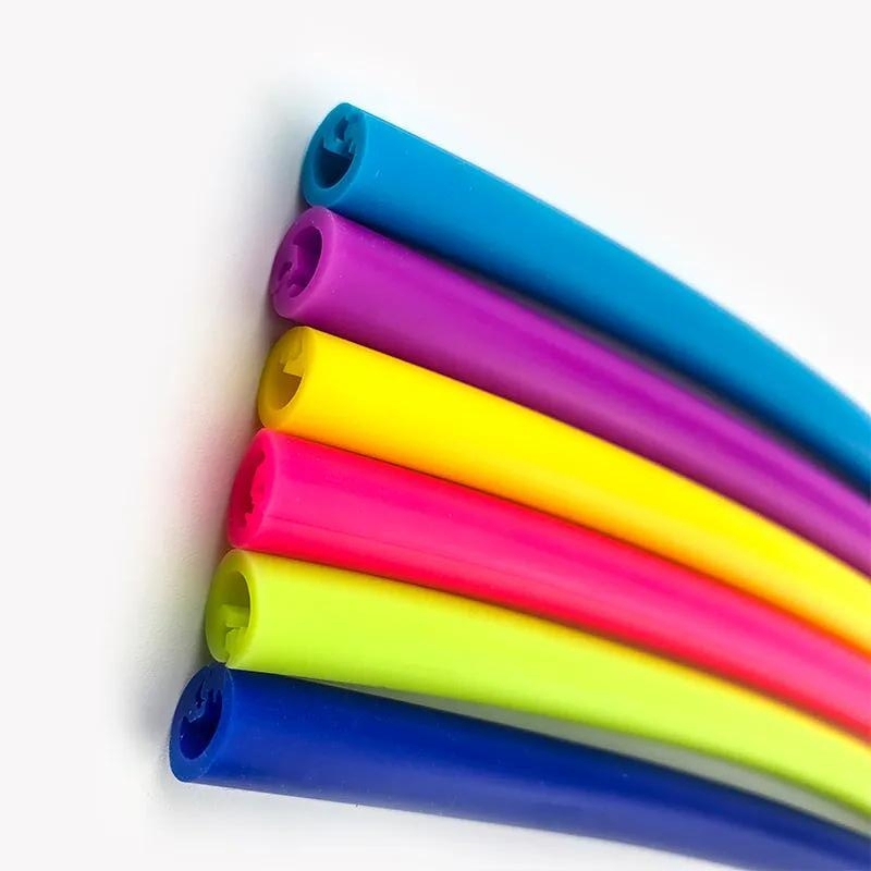 Eco Friendly Portable Reusable Drinking Straw Silicone Collapsible Bend Straws