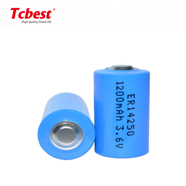 Литиевая батарея Li-SOCl2 3.6V 1200mAh 1/2AA 14250