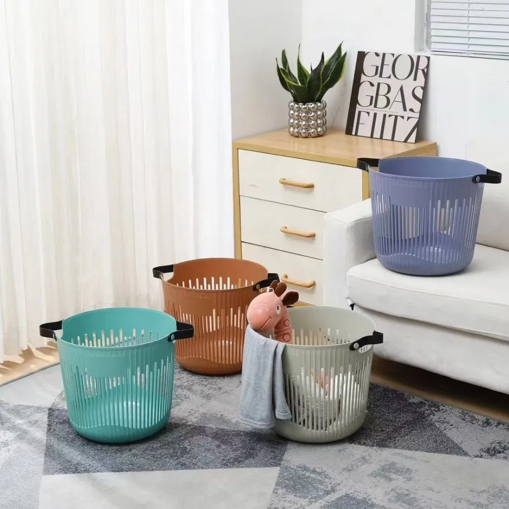 Double Handle Laundry Basket Anti-Mold Sundries Storage Basket Wbb29906