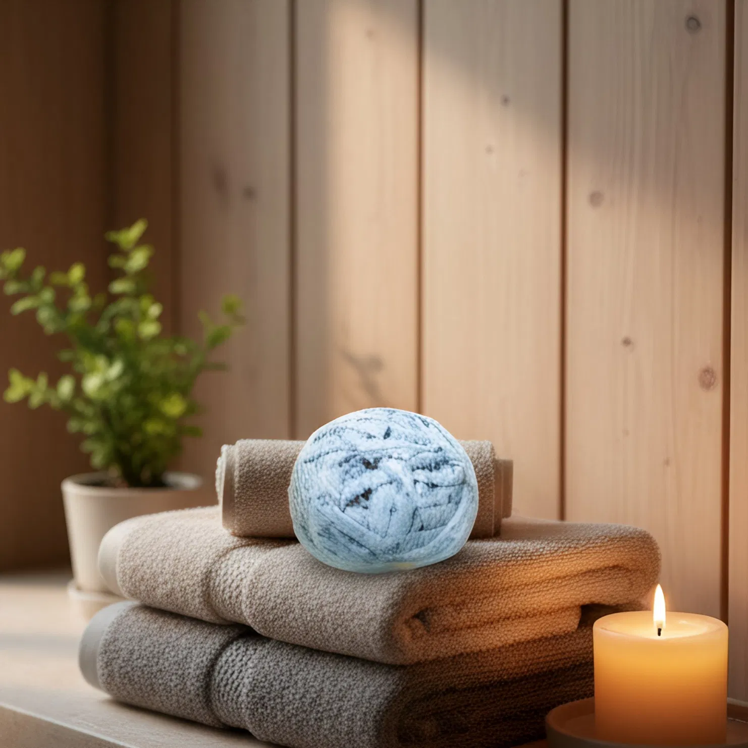 Blue SPA Ball Bath Oil Absorbent Balls for Bathtub Surface Cleaning