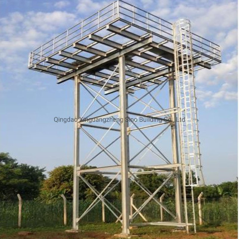 High Rise Prefabricated Steel Structure Frame Tower for Galvanized Water Tank
