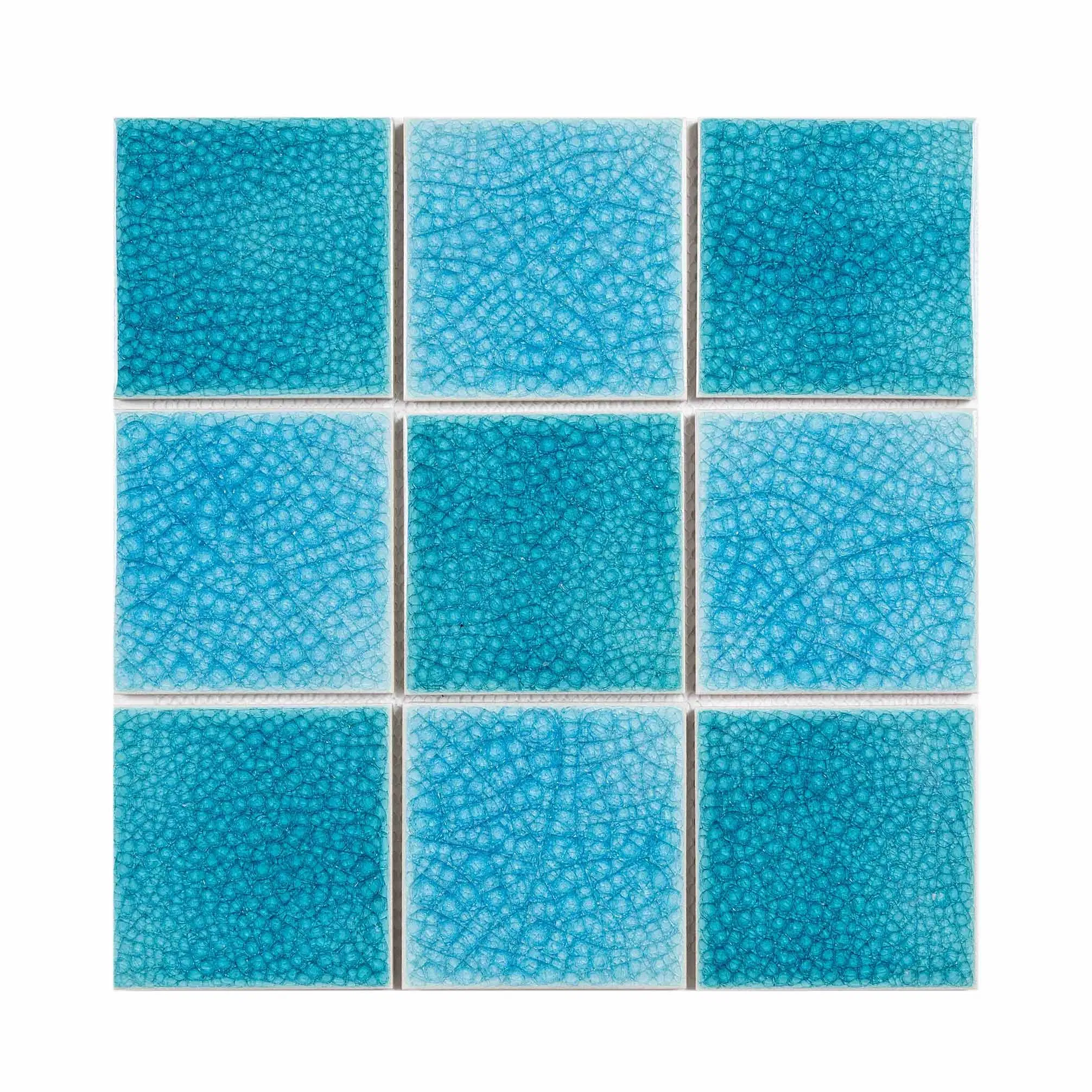 China Hot Sale Blue and Green Glossy Swimming Pool Mosaic Tile for Sale