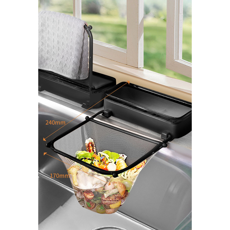 Hanging Replaceable Mesh Bags Kitchen Sink Waste Rack Esg29677