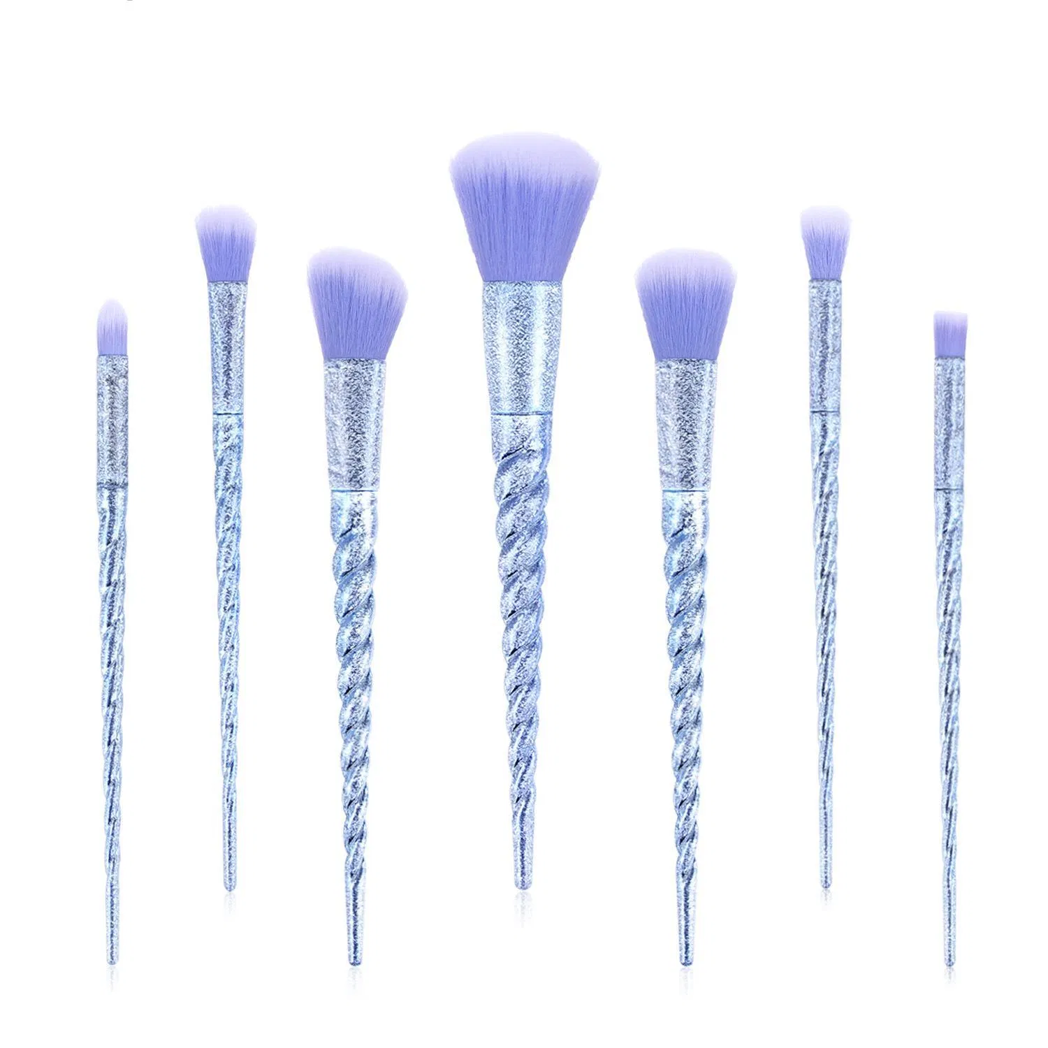 Fancy Color 10PCS Makeup Brush Set Shinny Handle Cosmetic Brushes
