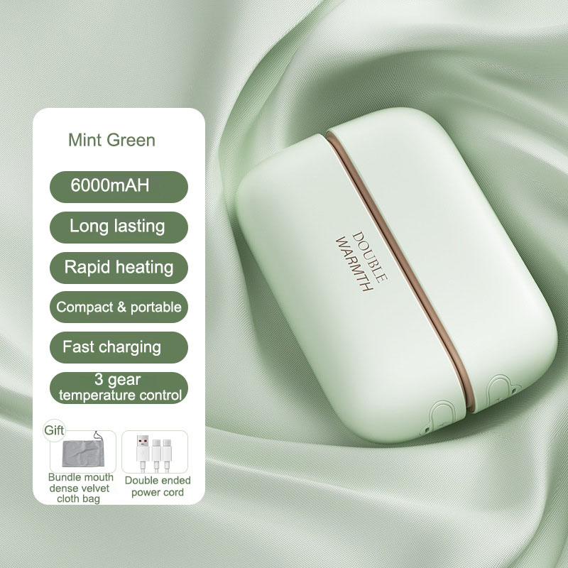 2 in 1 Magnetic Suction Fast Charging 3s Rapid Heating Electric Resuable Hand Warmer with 6000mAh Rechargeable Lithium Battery