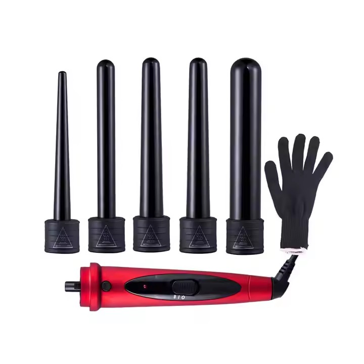 5 in 1 Hot Sale Fast Rotation Wind Automatic LCD Hair Curling Iron