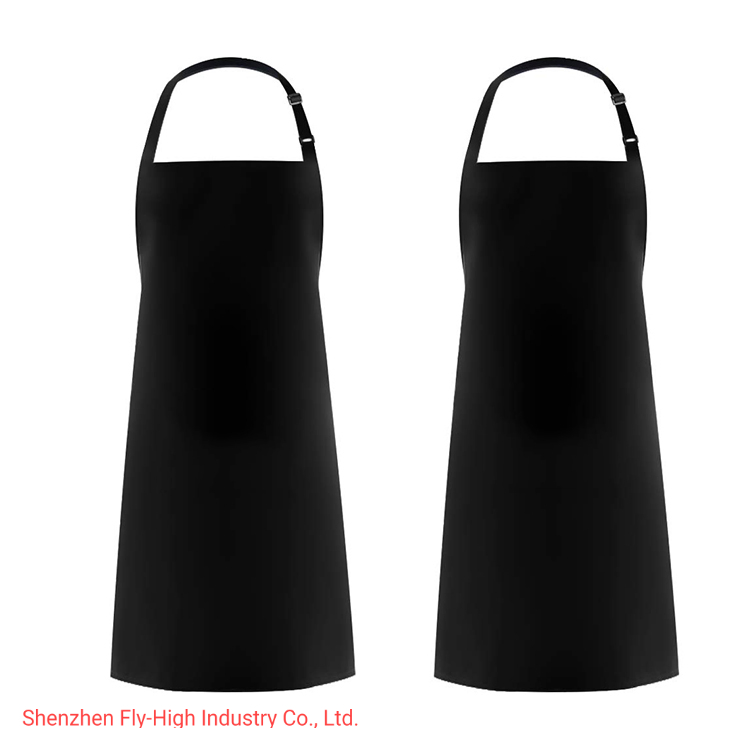 Adjustable Adult Cheap Black Bib Apron Chef Waiter Kitchen Aprons, Chef Apron Pattern in Black