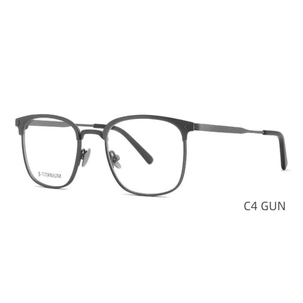 Tfw-015: Modern Square β-Titanium Glasses Frame in Dual-Tone Black