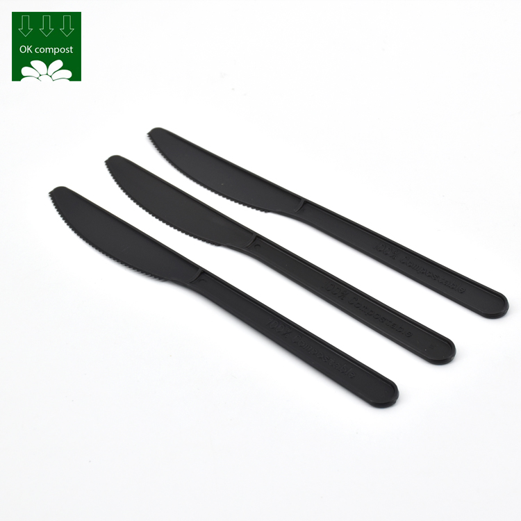 Custom PLA Compostable Cutlery Biodegradable Disposable Tableware Fork Spoon with Set