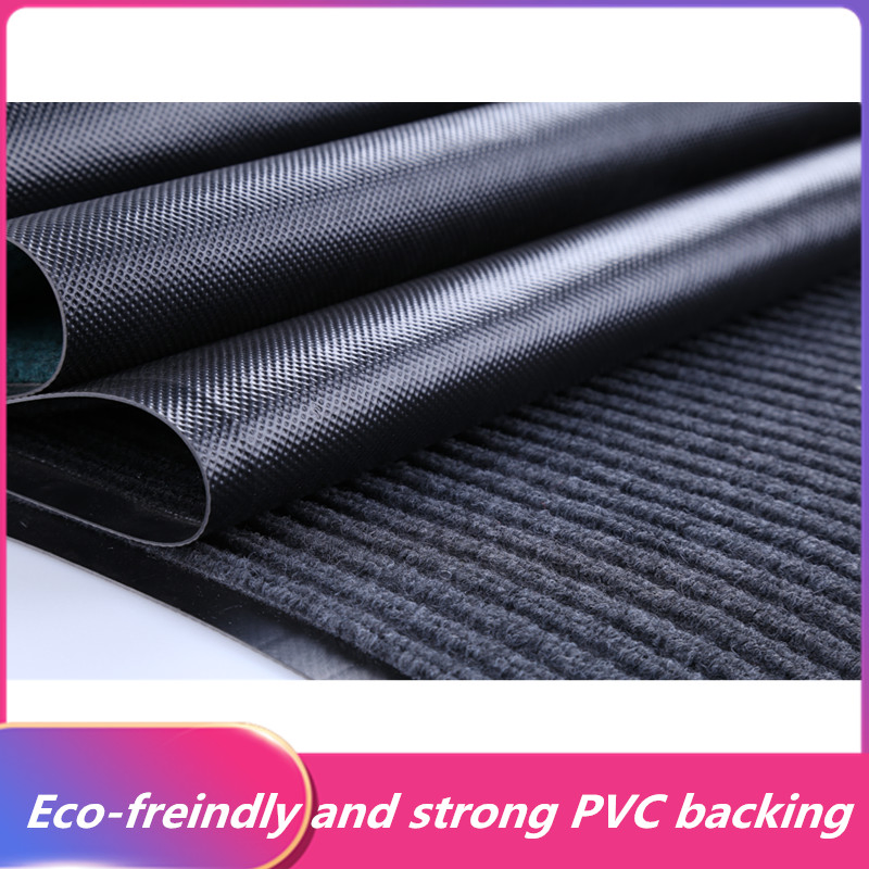 Large Durable Heavy Duty Vinyl Outdoor Indoor Mat, Waterproof Wearproof Easy Clean Striped Floor Door Mat for Entrance, Hallway, Kitchen, Patio
