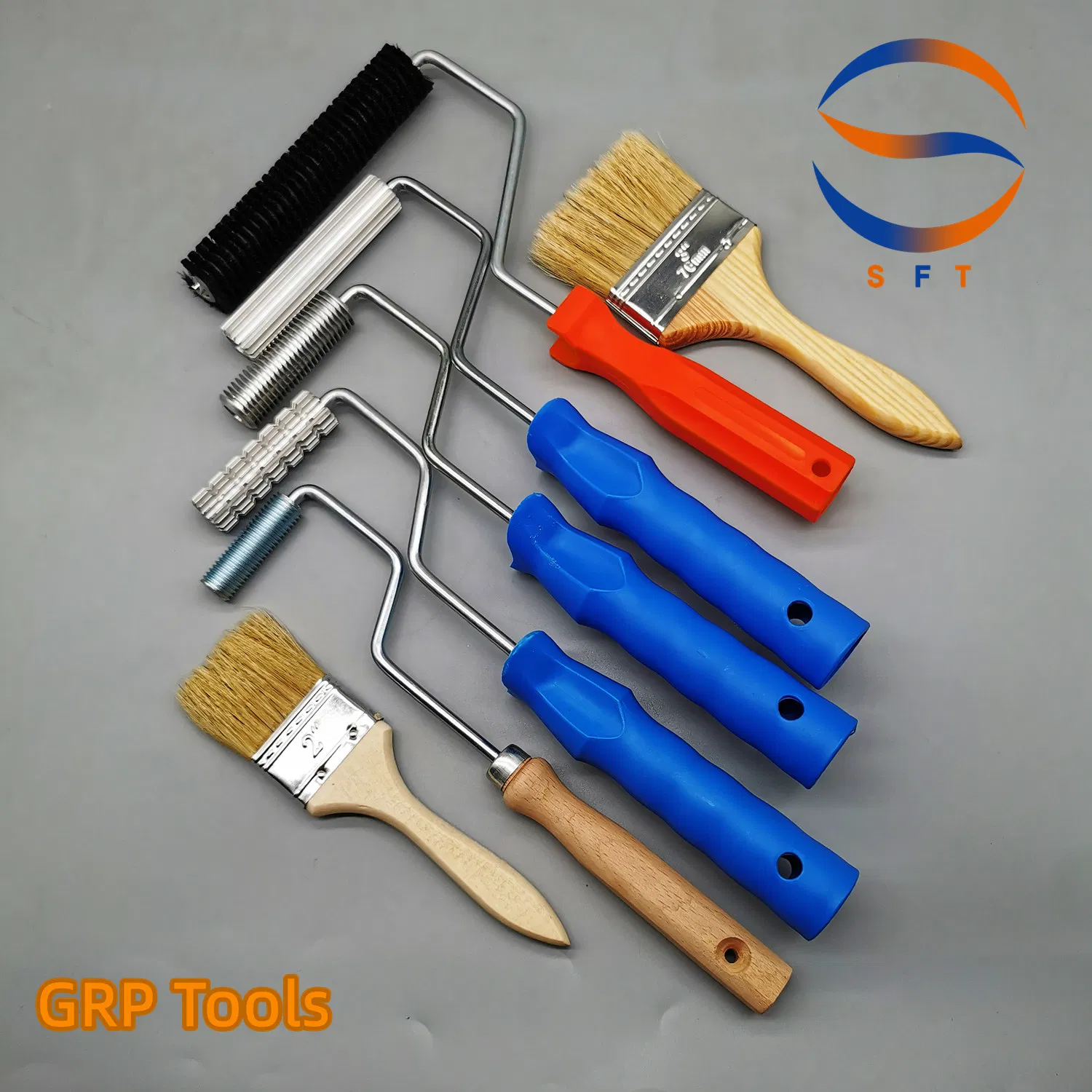 21mm X 70mm Aluminium Fiberglass Paddle Rollers for GRP FRP Laminating