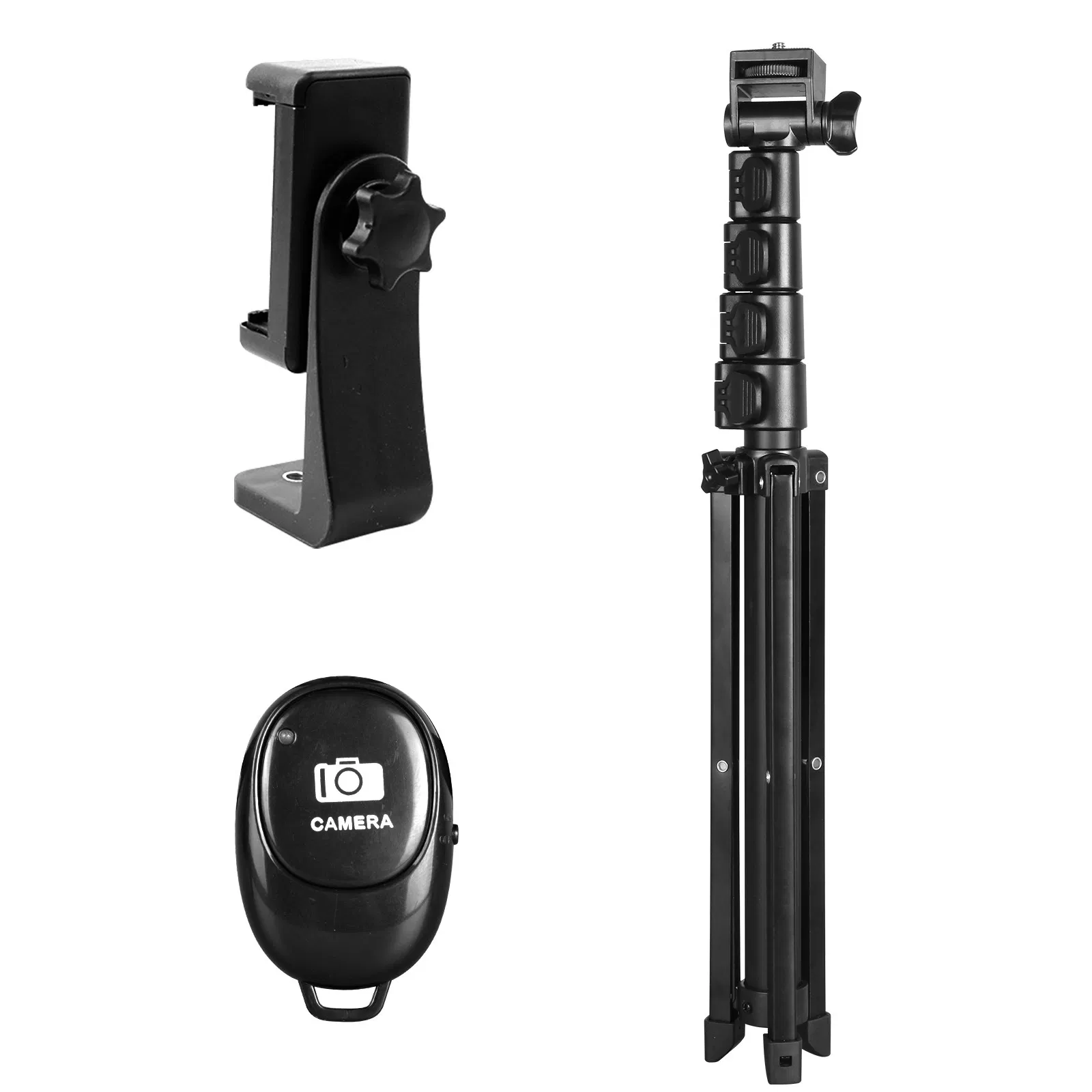 Portable 70-Inch Telescopic Phone Tripod with Remote Control