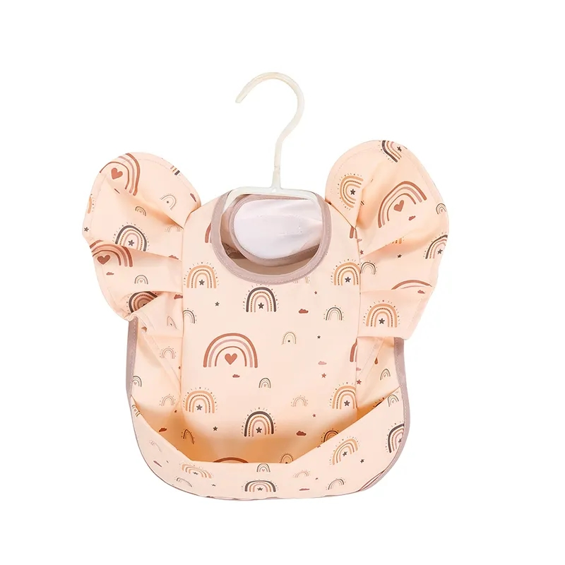 Waterproof Baby Bib with Angel Wings Design for Drooling