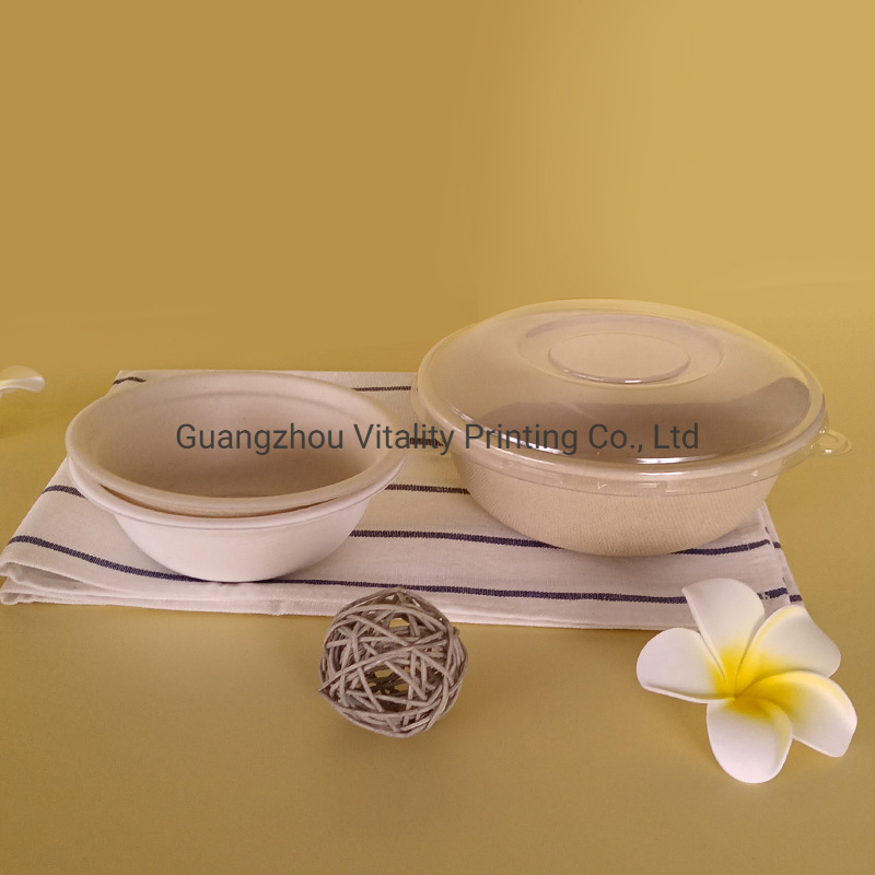 Cheap Disposable Eco-Friendly Biodegradable Sugarcane Bagasse Bowls Salad Bowl Round Soup Takeaway Bowl 350ml 850ml