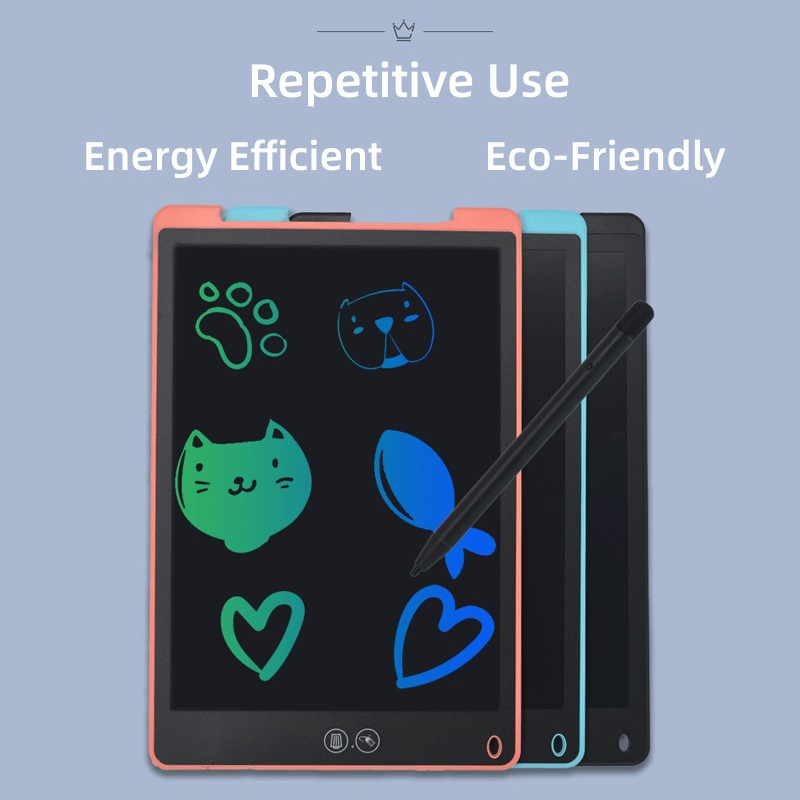 8.5 Inch LCD Writing Tablet for Kids, Colorful Doodle Board Drawing Tablet with Lock Function, Partially Erasable Reusable Writing/Drawing Pad-Blue