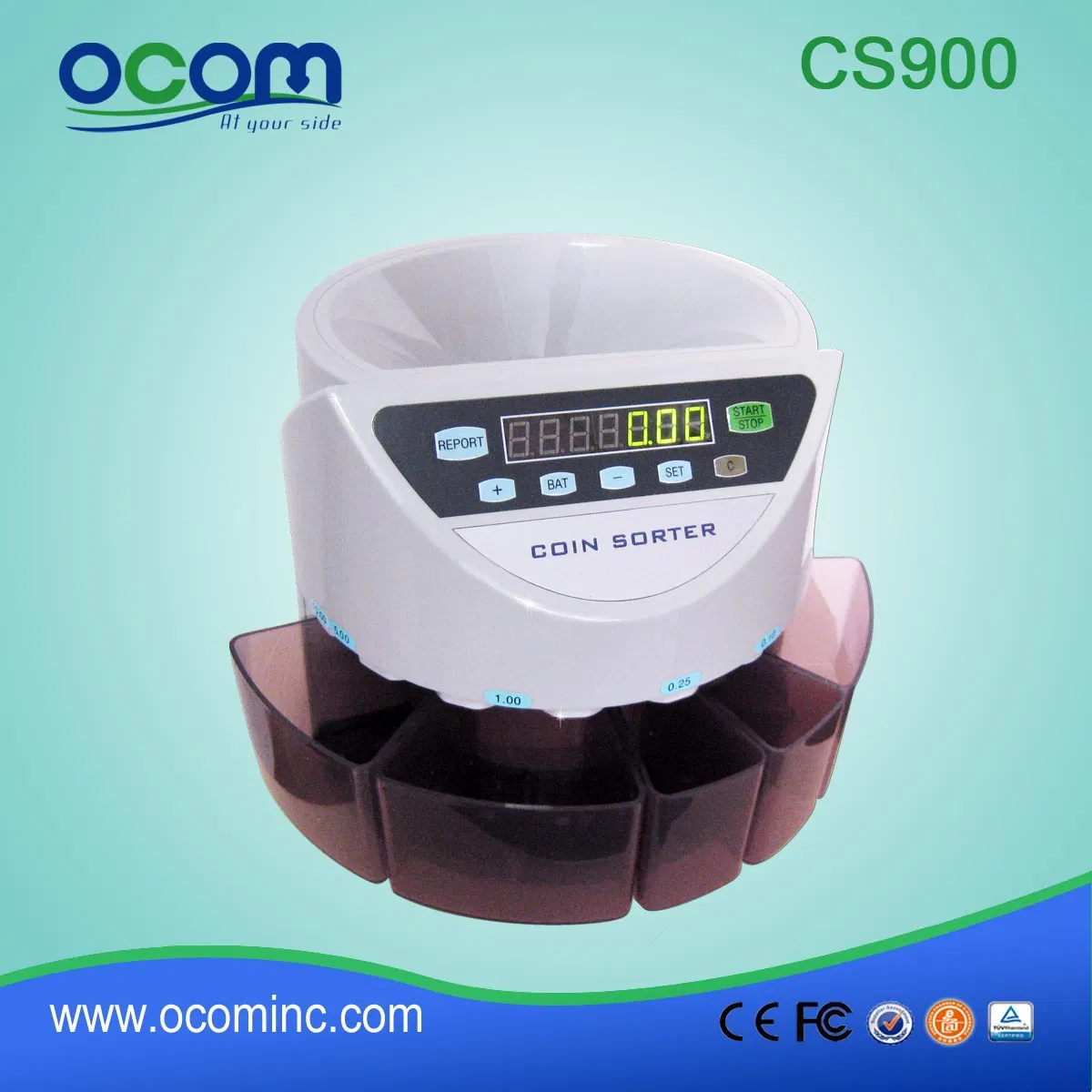 CS900 Plastic Coin Counter Sorter Machine for Israel Colombia Mexico Currency