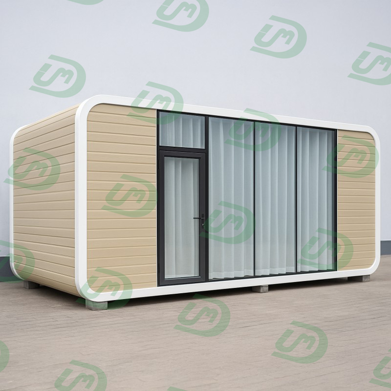 Apple Houses One Bedroom Kitchen and Bathroom Capsule Cabin Camp Pod House